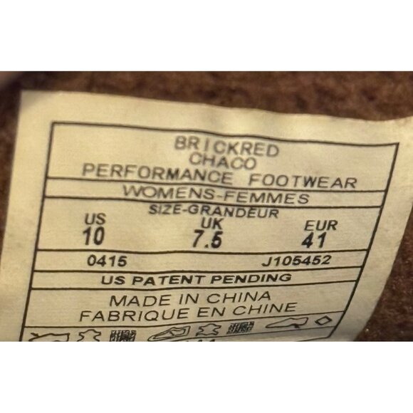 SIZE 10 Womens Chaco Quinn Wool Leather Clogs Mules Brick Red Orange Brown - Picture 3 of 12